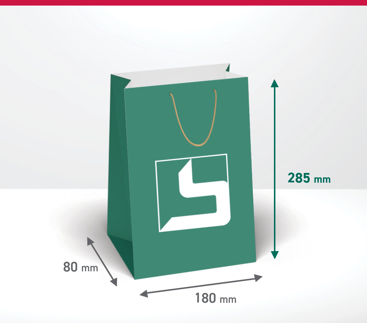 Darilna vrečka - pokončna: 180x80x285 mm (4.125-B)